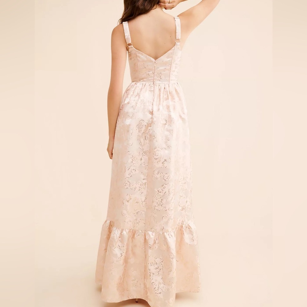 Anthropologie if by sea (v Chapman style) maxi event dress pink fit& flare XS - Picture 2 of 11